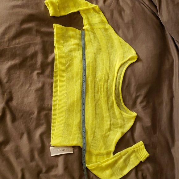 NWT Highlighter Yellow cotton crop top - Picture 1 of 2